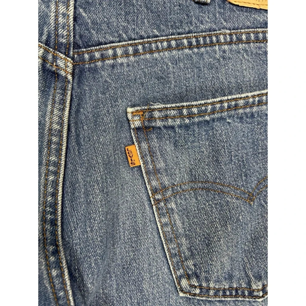 Vintage Levis Jeans Mens 34x31 (Fits 32x30) Orange Tab 517 Bootcut Made in USA